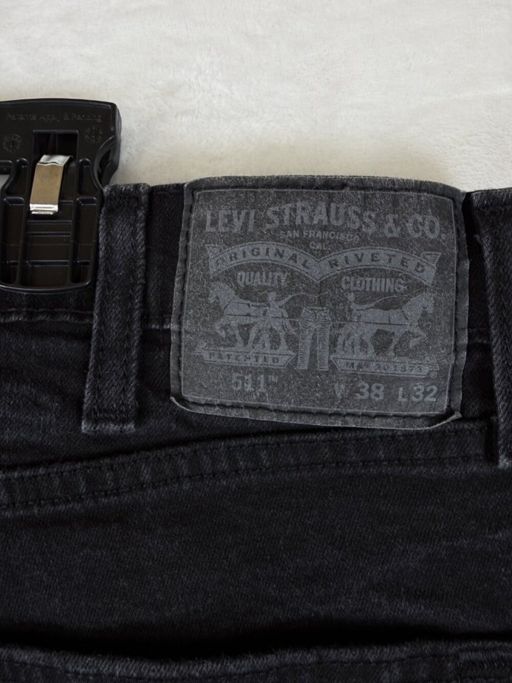 Levis 511 38x32 Jeans Mens Slim Stretch Black